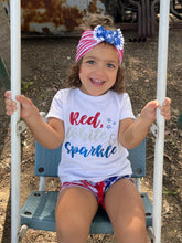 Load image into Gallery viewer, Red, White and Sparkle SHIRT
