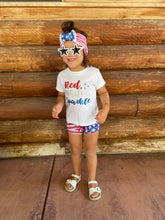 Load image into Gallery viewer, Red, White and Sparkle SHIRT
